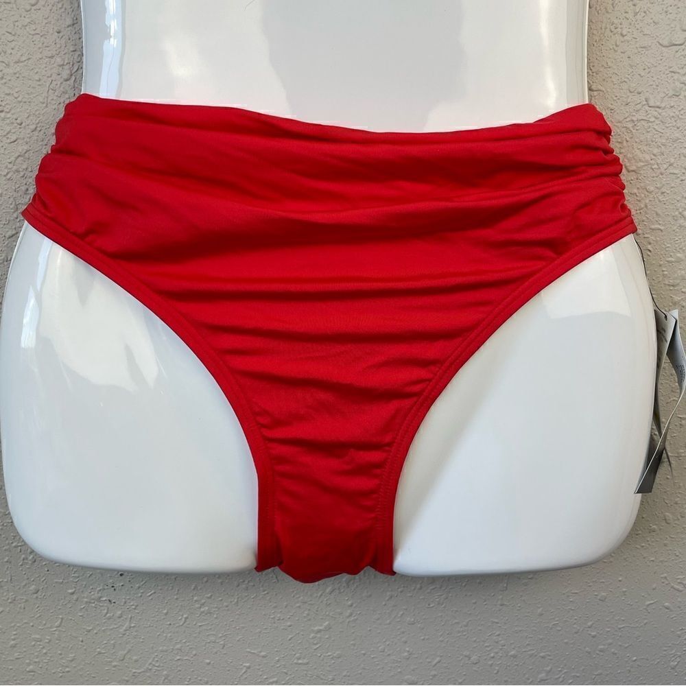 NWT Carmen Marc Valvo Coral Orange Bikini Bottoms Size XS